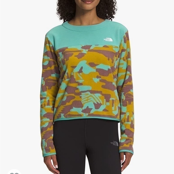 THE NORTH FACE Printed TKA Glacier Crew Womens Fleece - Picture 1 of 4